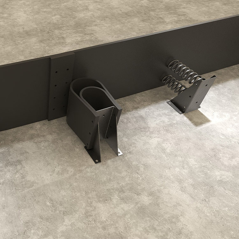 Springs+Rubber Cushion Track Barrier